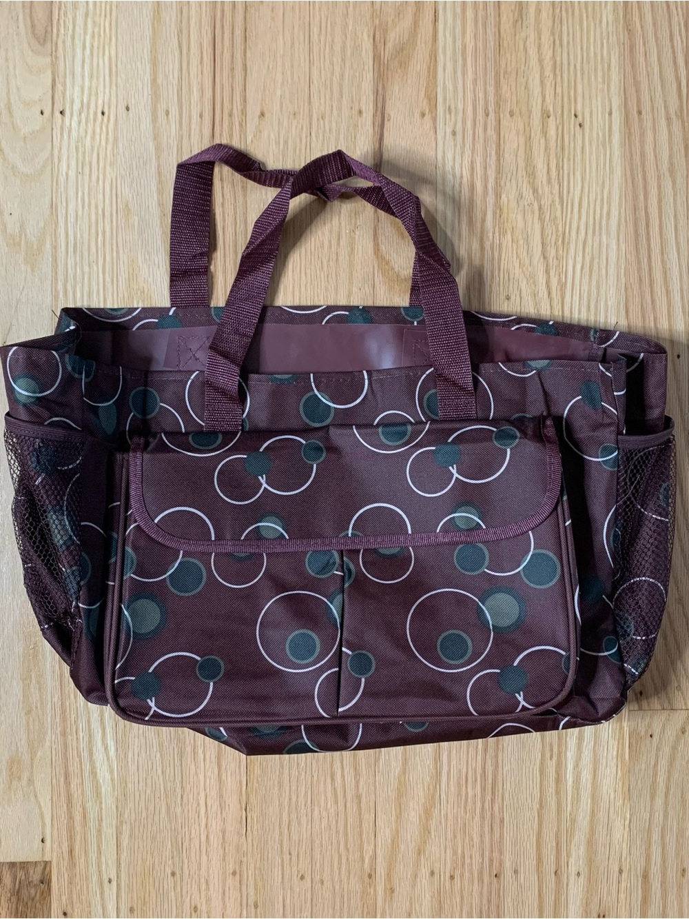 Vintage Tote Bag with Geometric Pattern